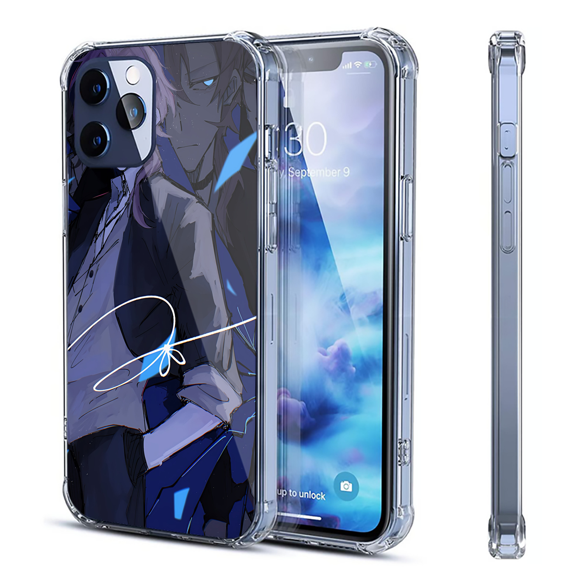 （画像用） 文豪ストレイドッグス Bungo Stray Dogs 【iPhone 12シリーズ対応】透明スマホケース（クリアソフトケース）